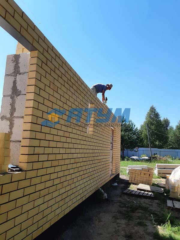 строительство дома из газосиликата с облицовкой в Ижевске